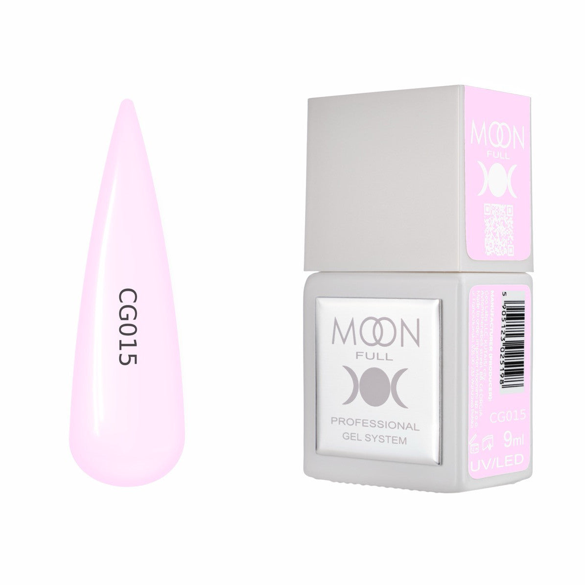 Moon Full Color Gel Polish 9 ml №CG015 – Rosa-Hauch, UV-Gel-Lack
