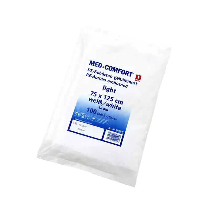 Einwegschürzen light, weiß, 75 x 125 cm 50 stück