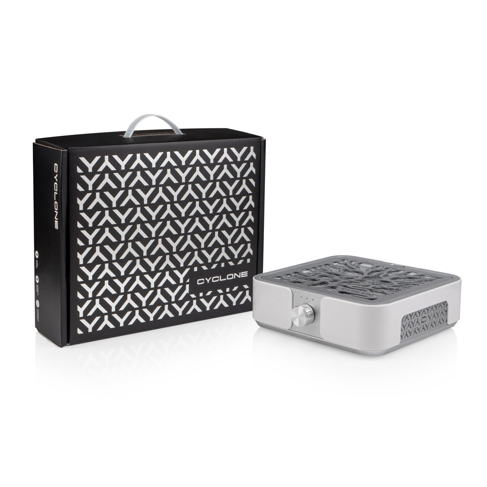 Profi Nagelstaubabsaugung CYCLONE X3 mit HEPA- und Aktivkohlefilter, 72W, USB-Anschluss, 3 Stufen – BUCOS Innovation