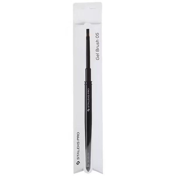 Staleks PRO EXPERT Gel Pinsel gerade 5 mm x 8,5 mm – Profi Pinsel für Gel, Polygel & Aufbau