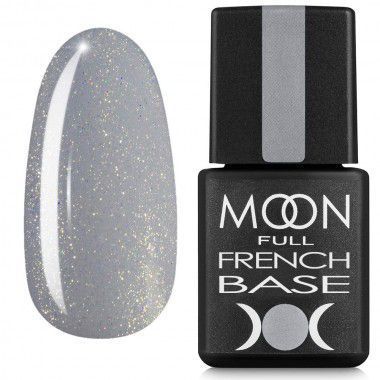 Moon Full Base French №14 – Professionelle graue Camouflage Base mit Schimmer für French, 8 ml