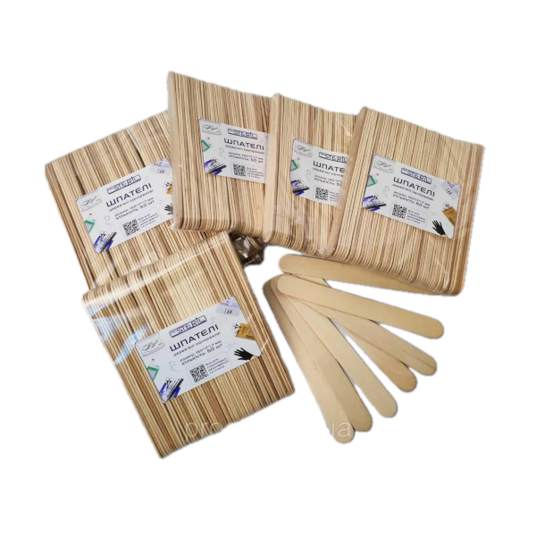 Holzspatel für Wachs, Masken und kosmetische Anwendungen 1,7x15 cm (50 Stk./up)