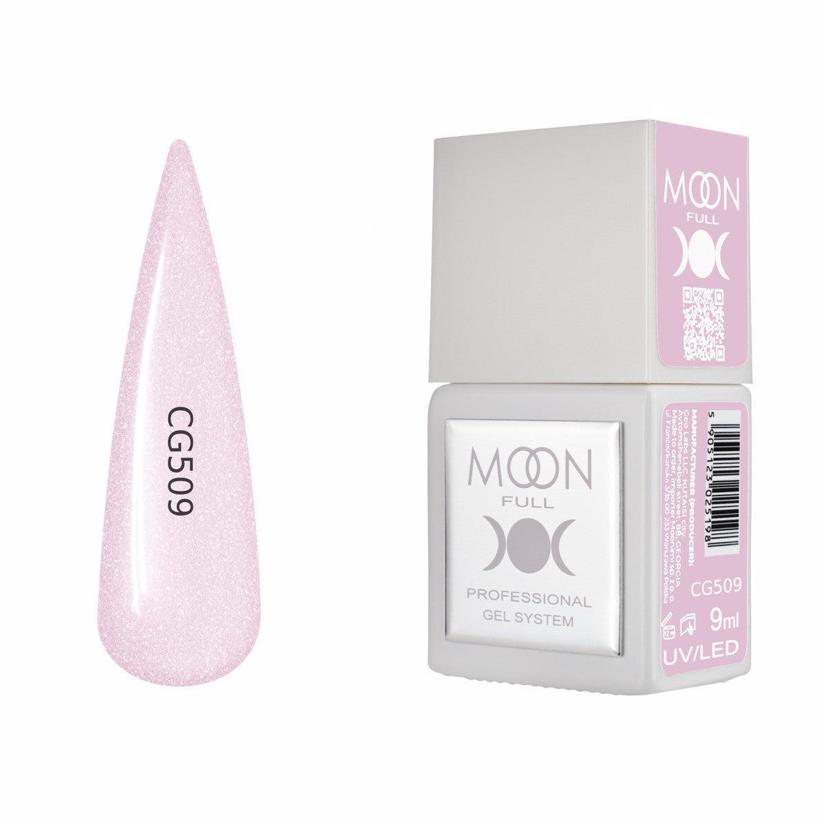 Moon Full Color Gel Polish 9 ml №CG509 – Zartlila-Glanz, UV-Gel-Lack mit Schimmer