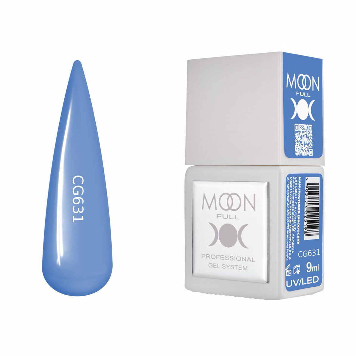 Moon Full Color Gel Polish 9 ml №CG631 – Stahlblau, UV-Gel-Lack