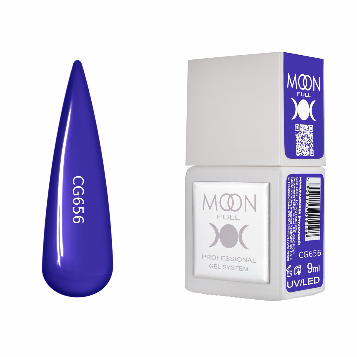 Moon Full Color Gel Polish 9 ml №CG656 – Tiefes Violett, UV-Gel-Lack