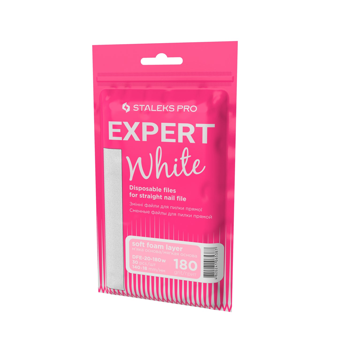 Staleks Einwegfeilen Für Gerade Nagelfeile Soft EXPERT 20 180 grit (30 Stück) - hygienisch für Maniküre & Pediküre