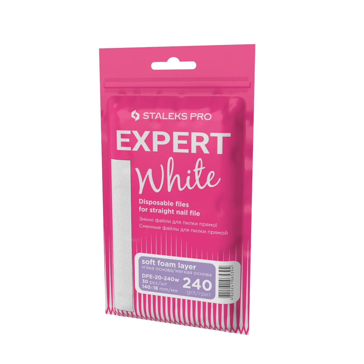 Staleks Einwegfeilen Für Gerade Nagelfeile Soft EXPERT 20 100-240 grit (30 Stück) - hygienisch für Maniküre & Pediküre