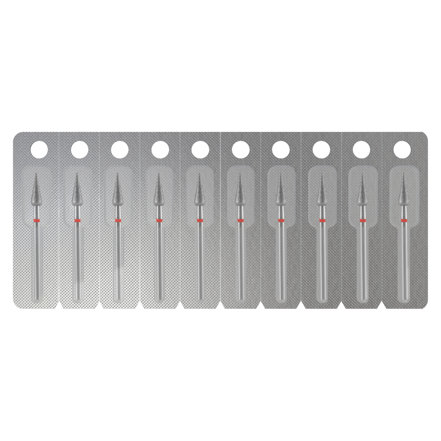 Staleks Diamantfräse "Spitzbirne" Rot, Durchmesser 4 Mm / Arbeitsteil 12 Mm