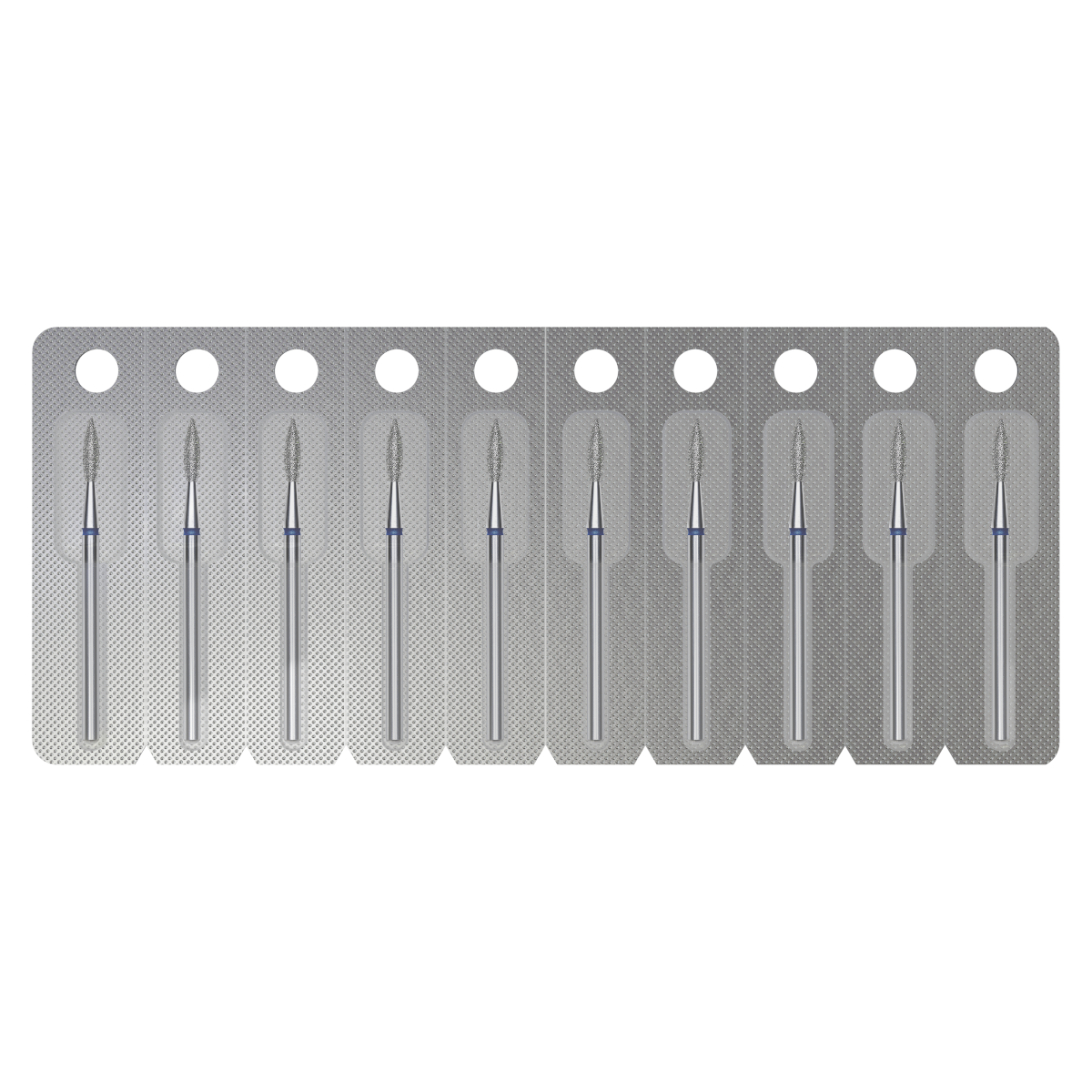 Фреза алмазная пламя острое синее STALEKS EXPERT диаметр 1.6-2.1 мм / рабочая часть 8 мм