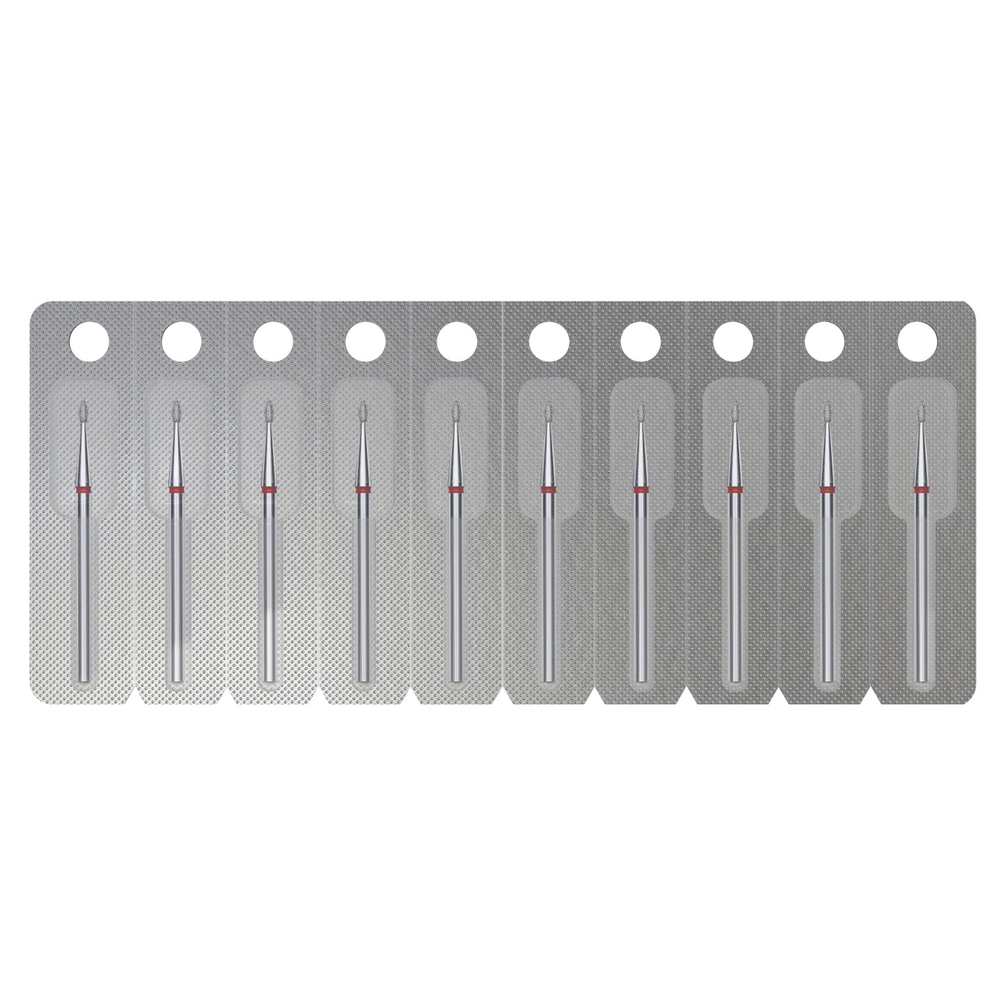 Staleks Diamantfräse "Runde Knospe" Rot, Durchmesser 1.6mm / Arbeitsteil 3.4mm