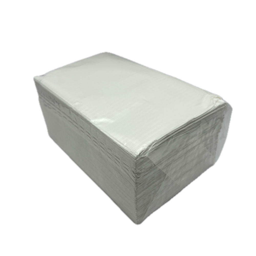 Einweg-Unterlagen für Maniküre – 2-lagige Auflagen, wasserdicht & saugfähig, Farbe: Weiß (50 Stück)