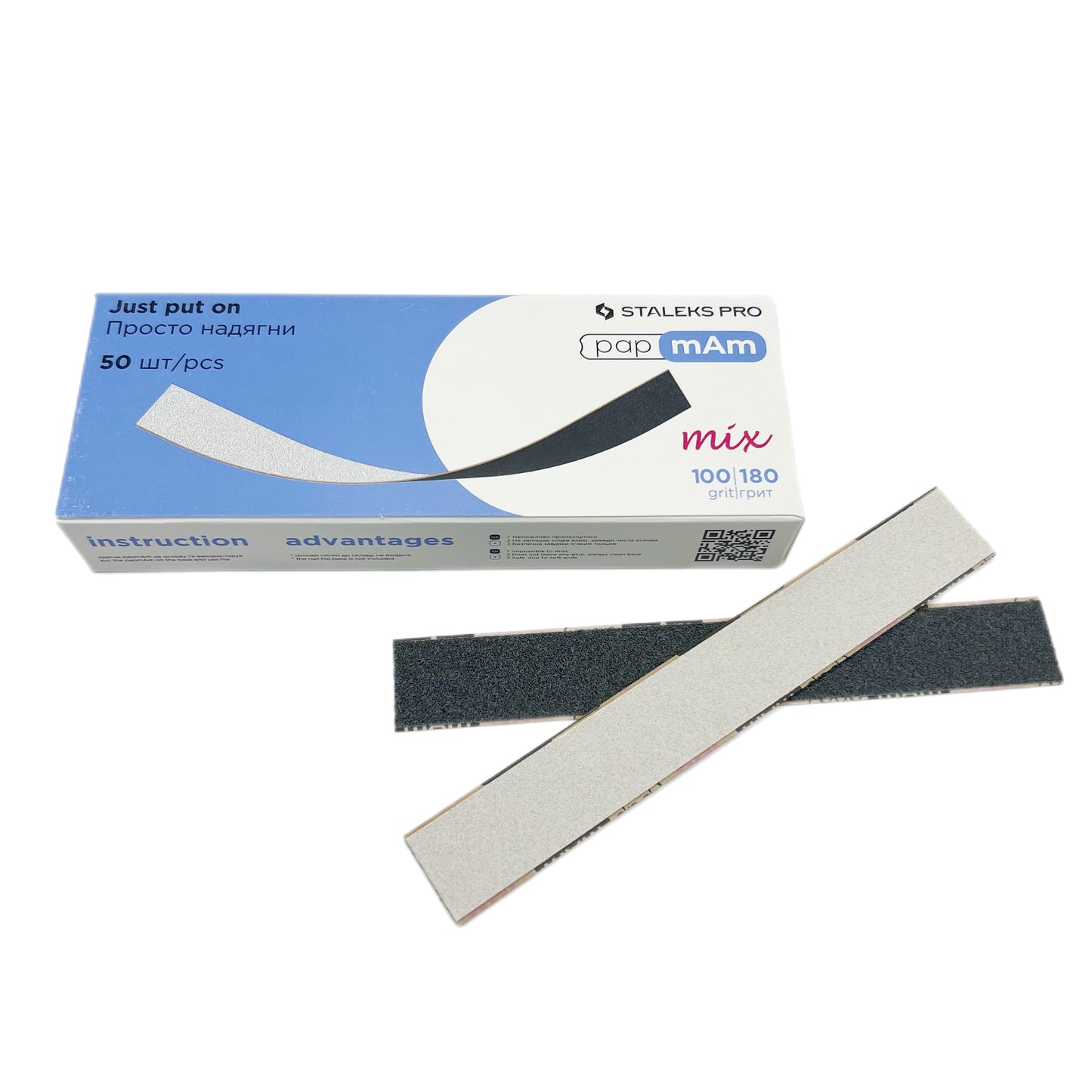 Doppelseitige Wechselfeilen Papmam Mix Staleks (50 Stück) 100/180 Grit