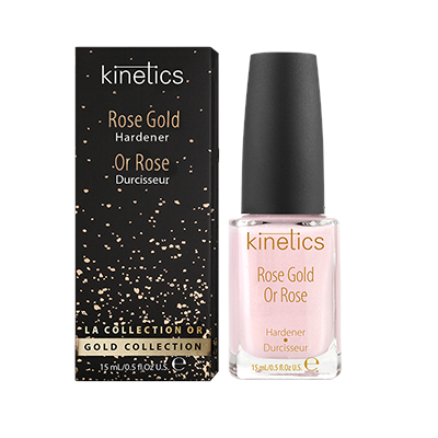 Kinetics Rose Gold Hardener 15мл – Укрепитель для ногтей с эффектом розового золота