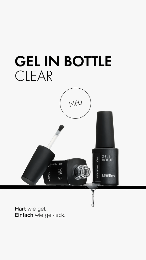 Kinetics Gel in Bottle 15ml Clear – Flüssiges Gel zur Nagelverstärkung transparent