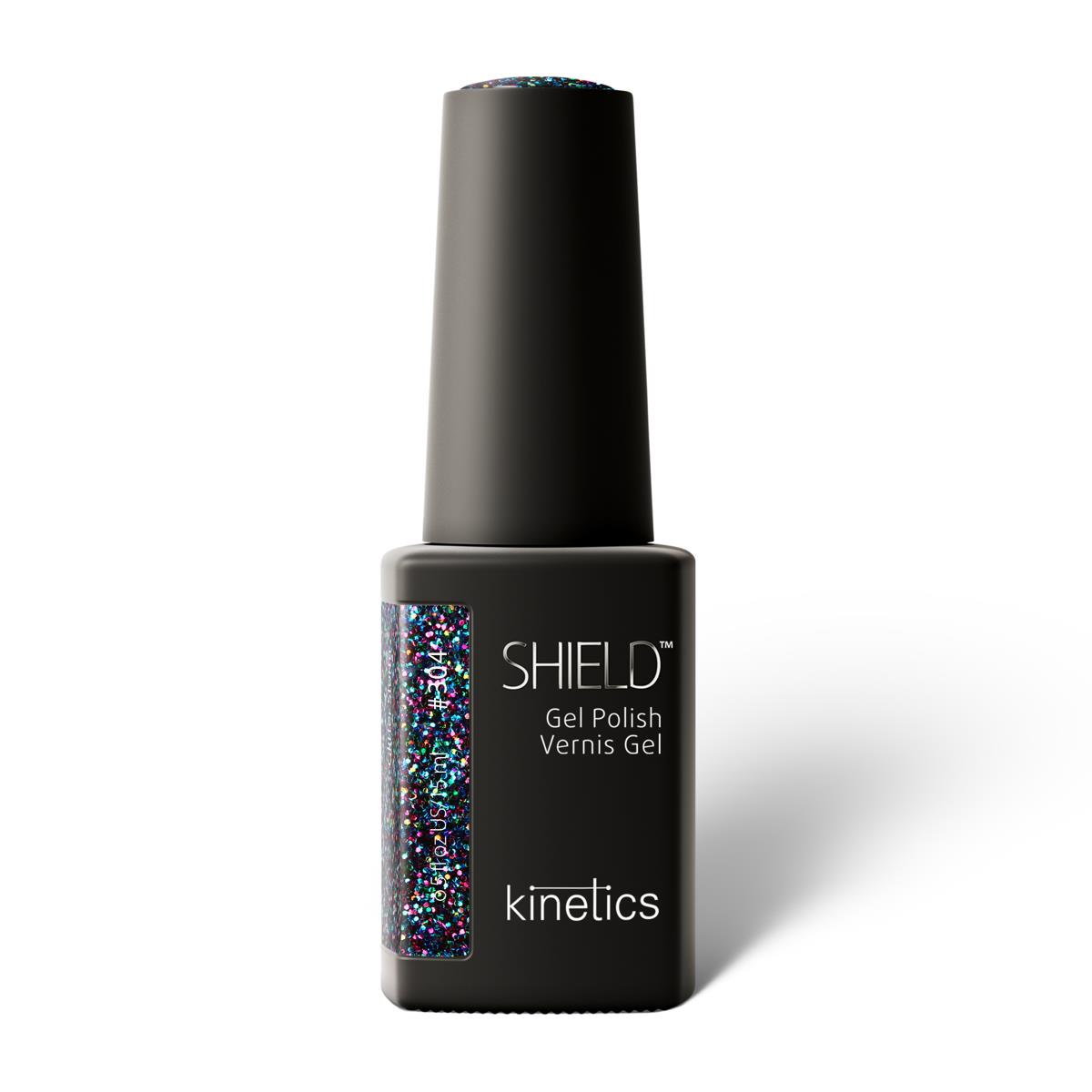 Kinetics Shield Gel Polish #304 GLITTER STORM – Blau‑Glitter UV-Gellack, HEMA-frei, 15ml