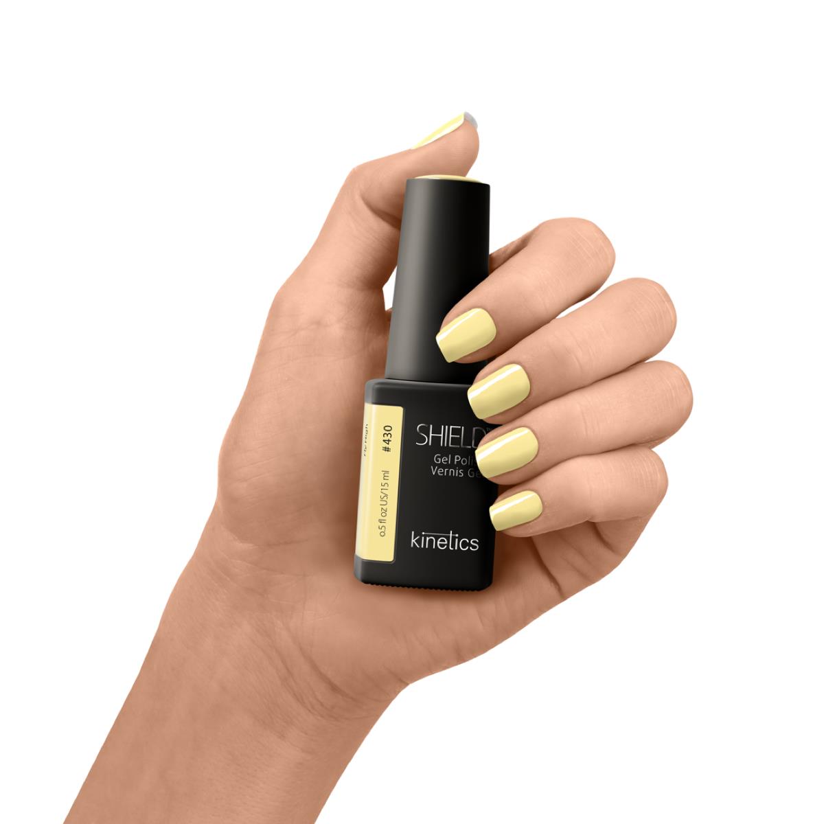 Kinetics SHIELD Gel Polish #430 FLY HIGH 15ml – UV Nagellack Pastell-Gelb, HEMA-frei