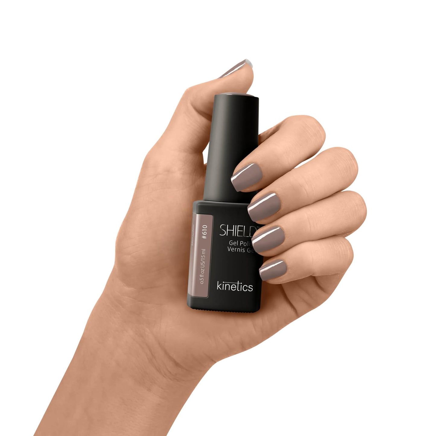 Kinetics SHIELD Gel Polish #610 QUIET CONFIDENCE 15ml – Taupe UV Nagellack, HEMA-frei