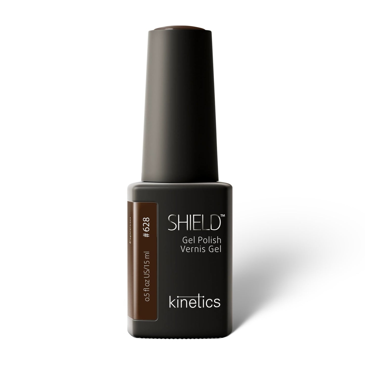 Kinetics SHIELD Gel Polish #628 ESPRESSO 15ml – satter Espresso UV Nagellack, HEMA-frei