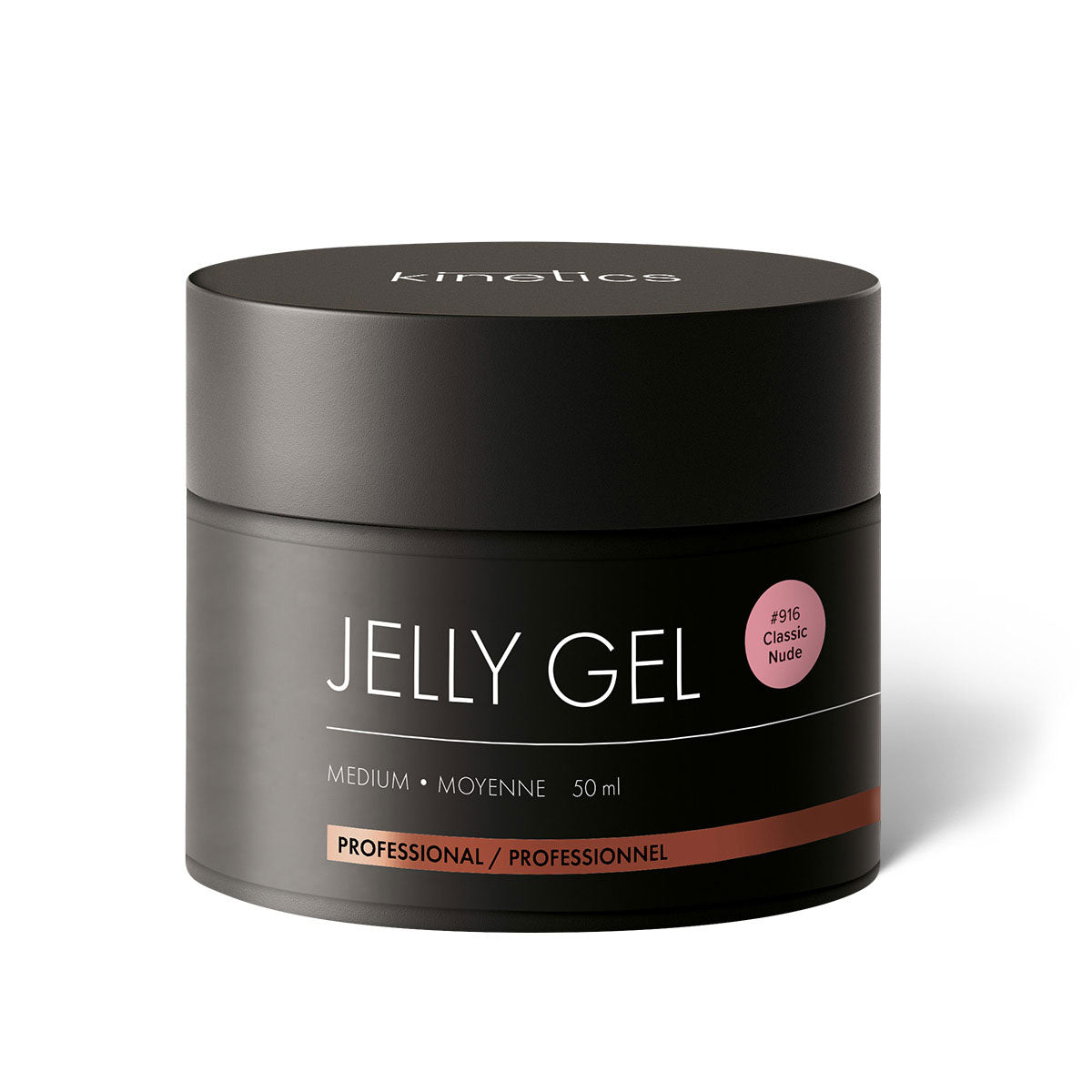 Kinetics Jelly Gel Medium Classic Nude #916 – Builder Gel in klassischem Nude-Ton, formstabil 50ml