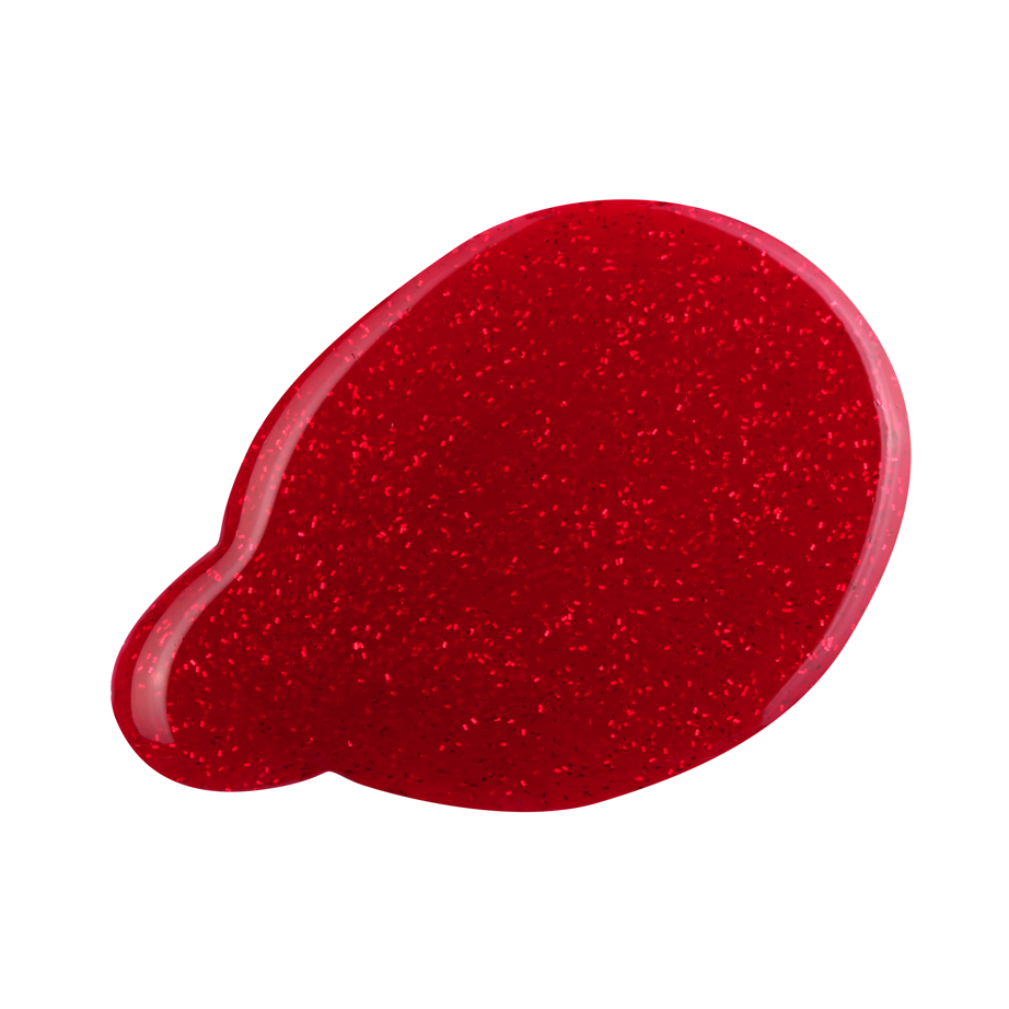 Kinetics Nail Polish SolarGel #025 RASPBERRY BERET 15 ml – klassischer Nagellack in himbeer-rubinroter Farbe mit Glitzer
