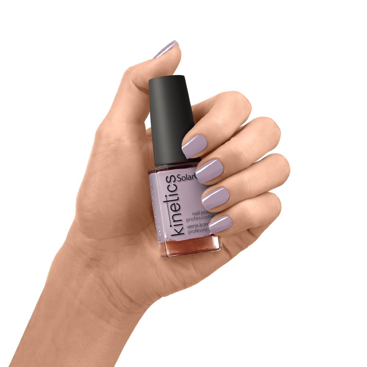 Kinetics Nail Polish SolarGel #376 EX’S 15 мл – классический лак для ногтей в пастельно-лиловом оттенке