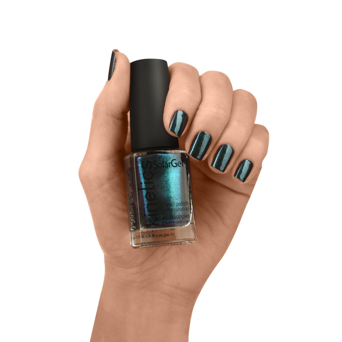 Kinetics Nail Polish SolarGel #419 EXTRAVAGANZA 15 мл – классический лак для ногтей в сияющем зелёном