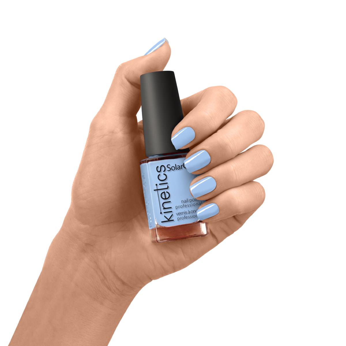 Kinetics Nail Polish SolarGel #427 E 404 15 мл – классический лак для ногтей в пыльно-голубом оттенке