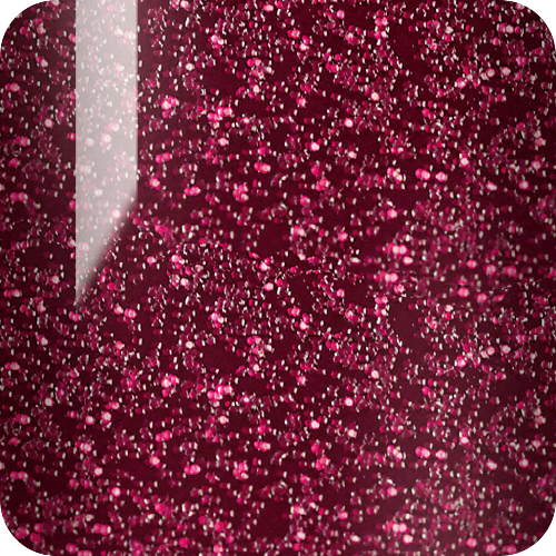 Kinetics Nail Polish SolarGel #484 COURAGE 15 ml – klassischer Nagellack in dunklem Rubinrot mit Glitzer