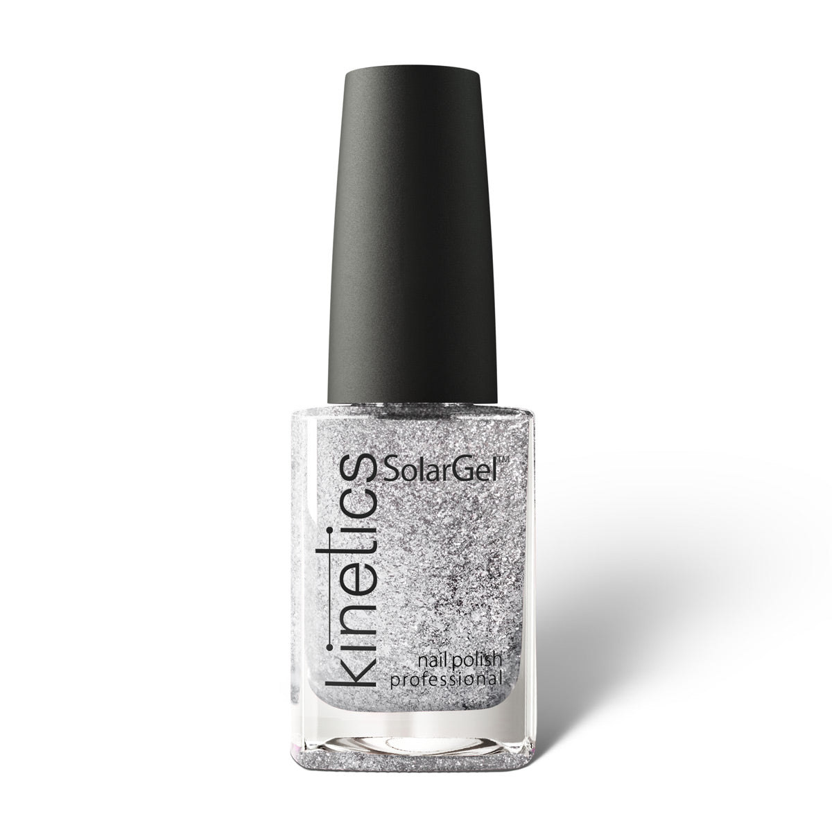 Kinetics Nail Polish SolarGel #519 INFLUENCE SPICES 15 ml – metallischer Silber-Nagellack mit Glitzer