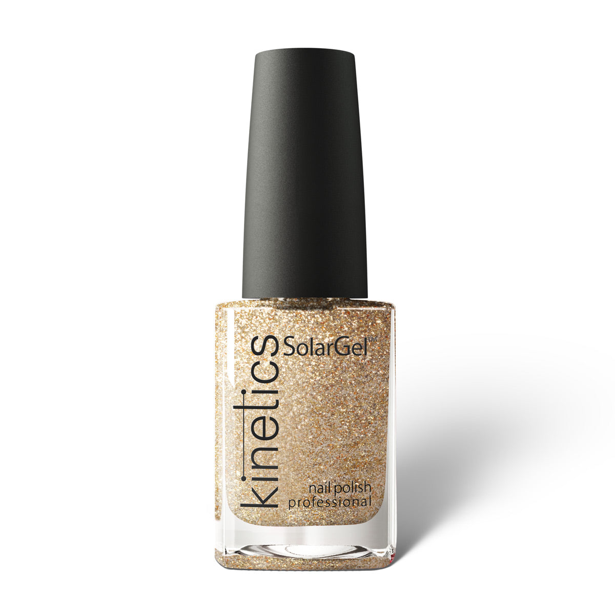 Kinetics Nail Polish SolarGel #521 GOAL DIGGER 15 ml – klassischer Nagellack in warmem Gold mit Glitzer