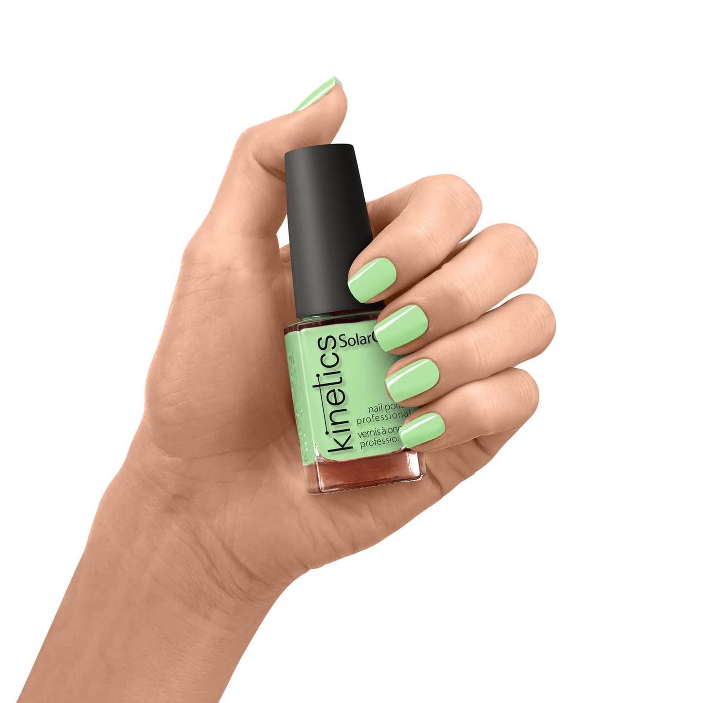 Kinetics Nail Polish SolarGel #574 APPLETINI 15 мл – классический лак для ногтей свежего яблочно-зелёного цвета