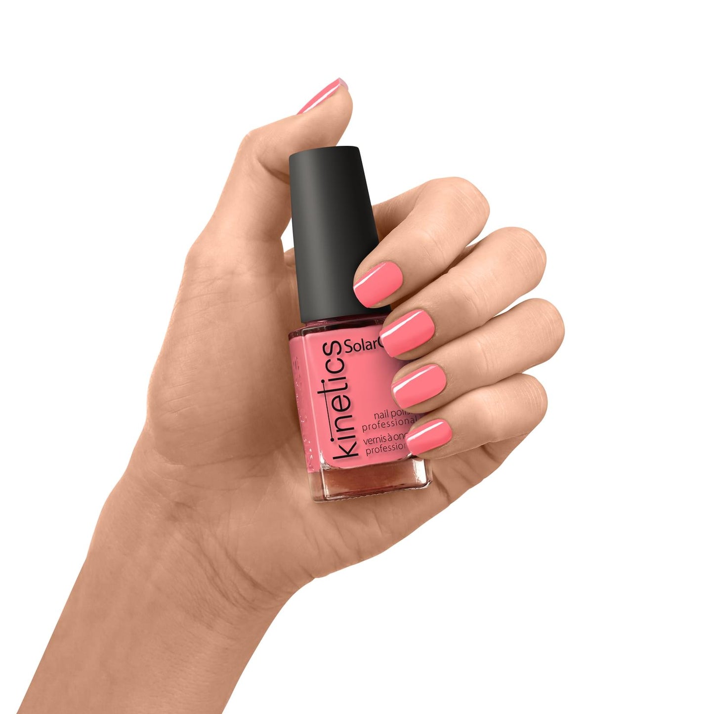 Kinetics Nail Polish SolarGel #576 LUSH BLUSH 15 мл – классический лак для ногтей яркого летнего розового оттенка