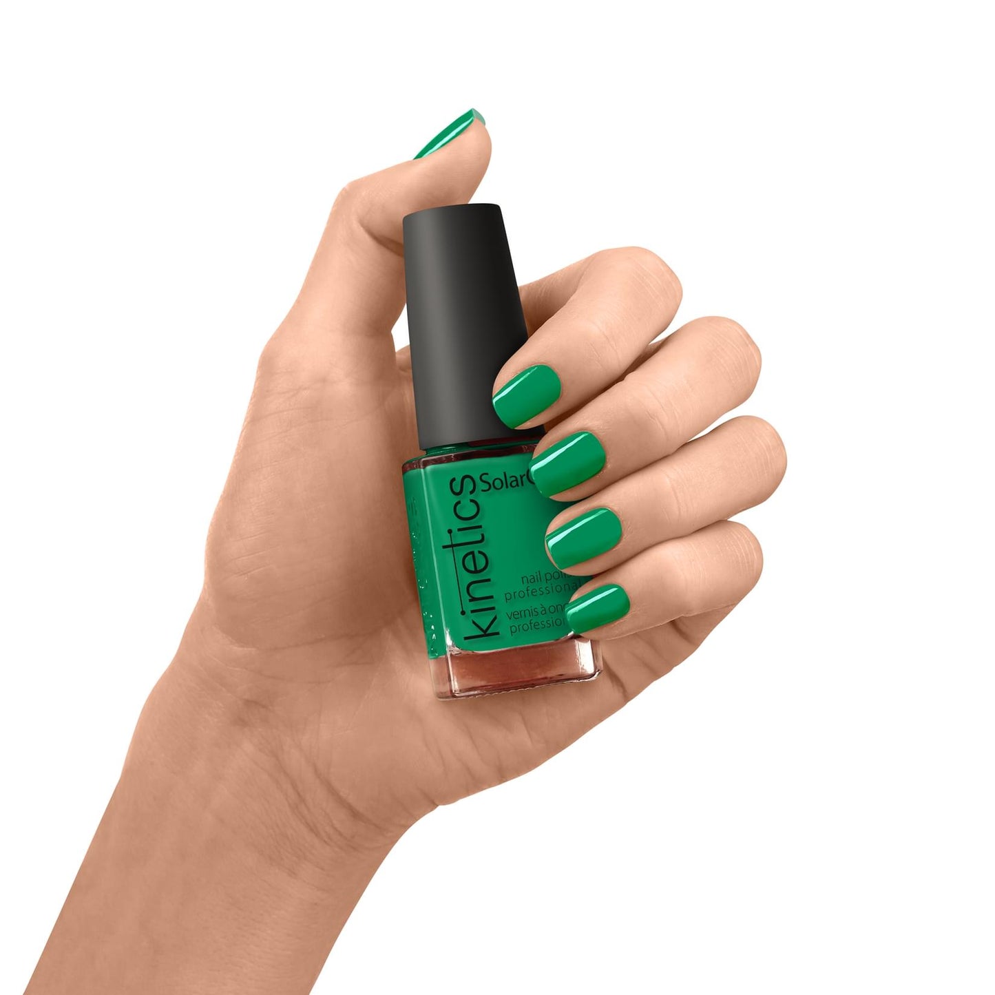 Kinetics Nail Polish SolarGel #578 TRIBE 15 мл – классический лак для ногтей в насыщенном смарагдово-зелёном цвете
