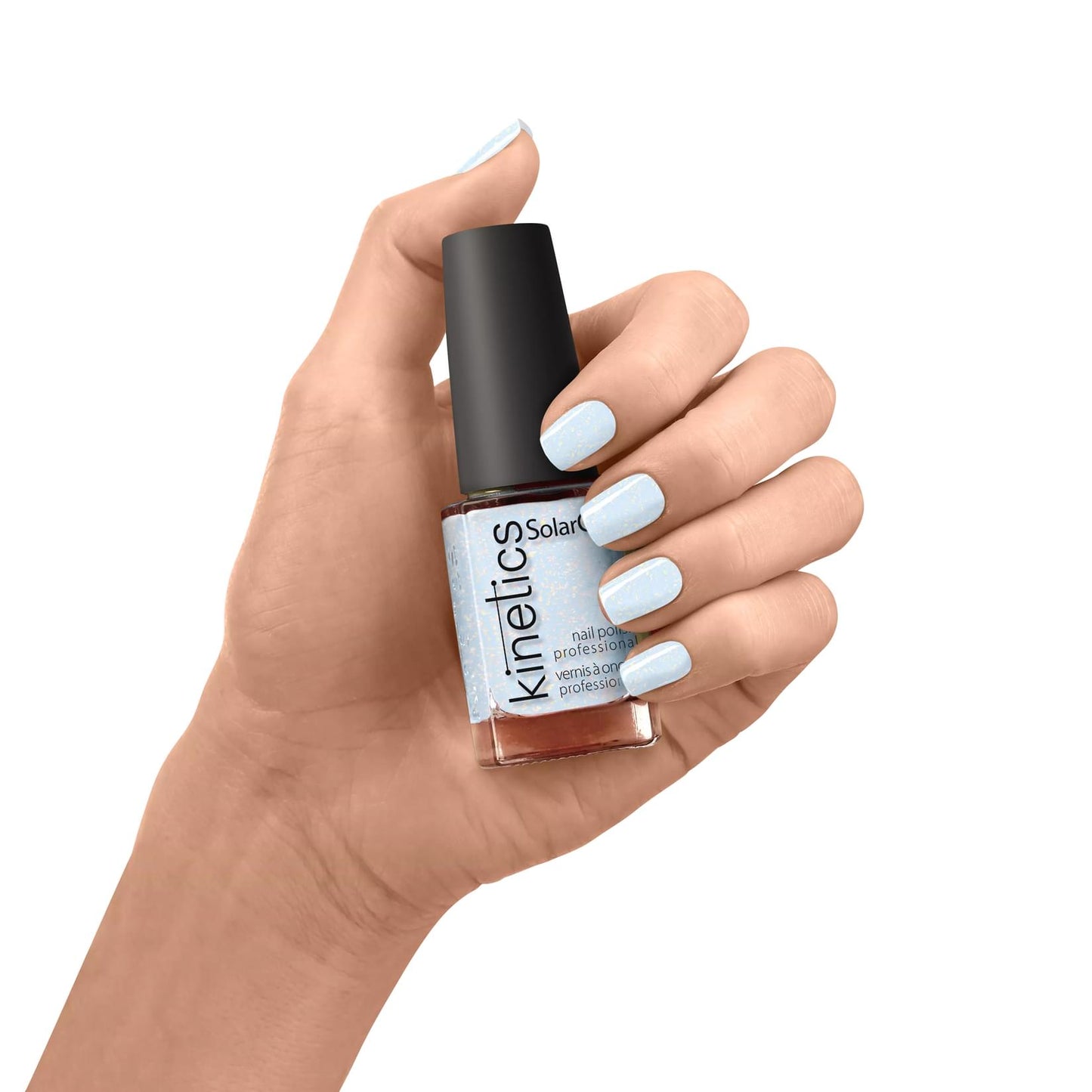 Kinetics Nail Polish SolarGel #590 FUTURISTIC 15 мл – классический лак для ногтей в нежном металлическом синем