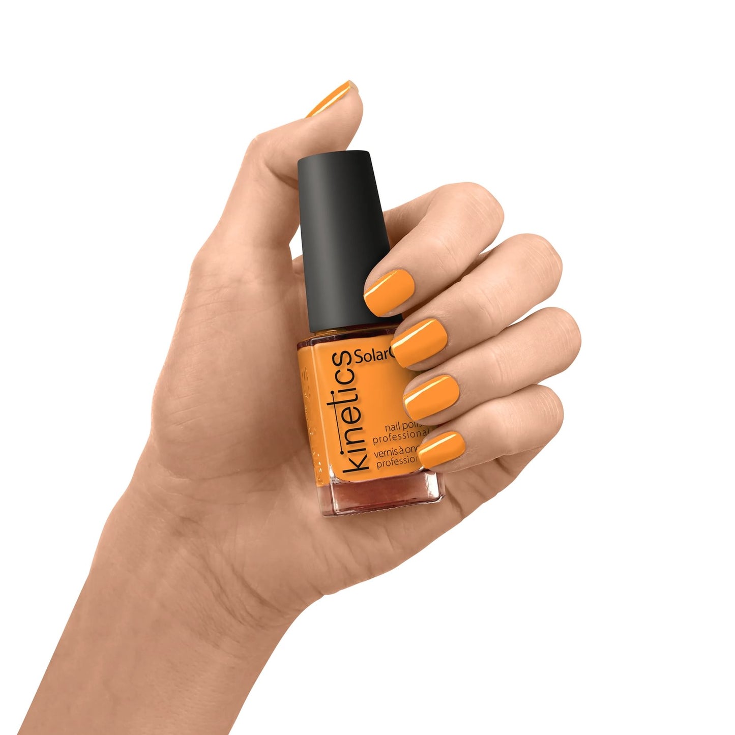 Kinetics Nail Polish SolarGel #614 PRESENCE 15 мл – классический лак для ногтей в ярком оранжевом цвете