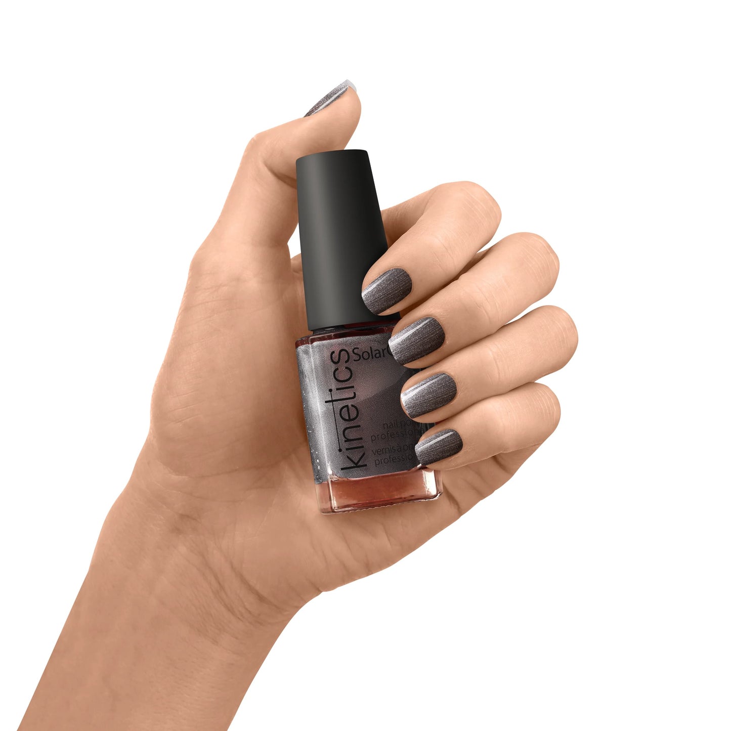 Kinetics Nail Polish SolarGel #635 HONESTY 15 мл – классический лак для ногтей с серебристым шиммером