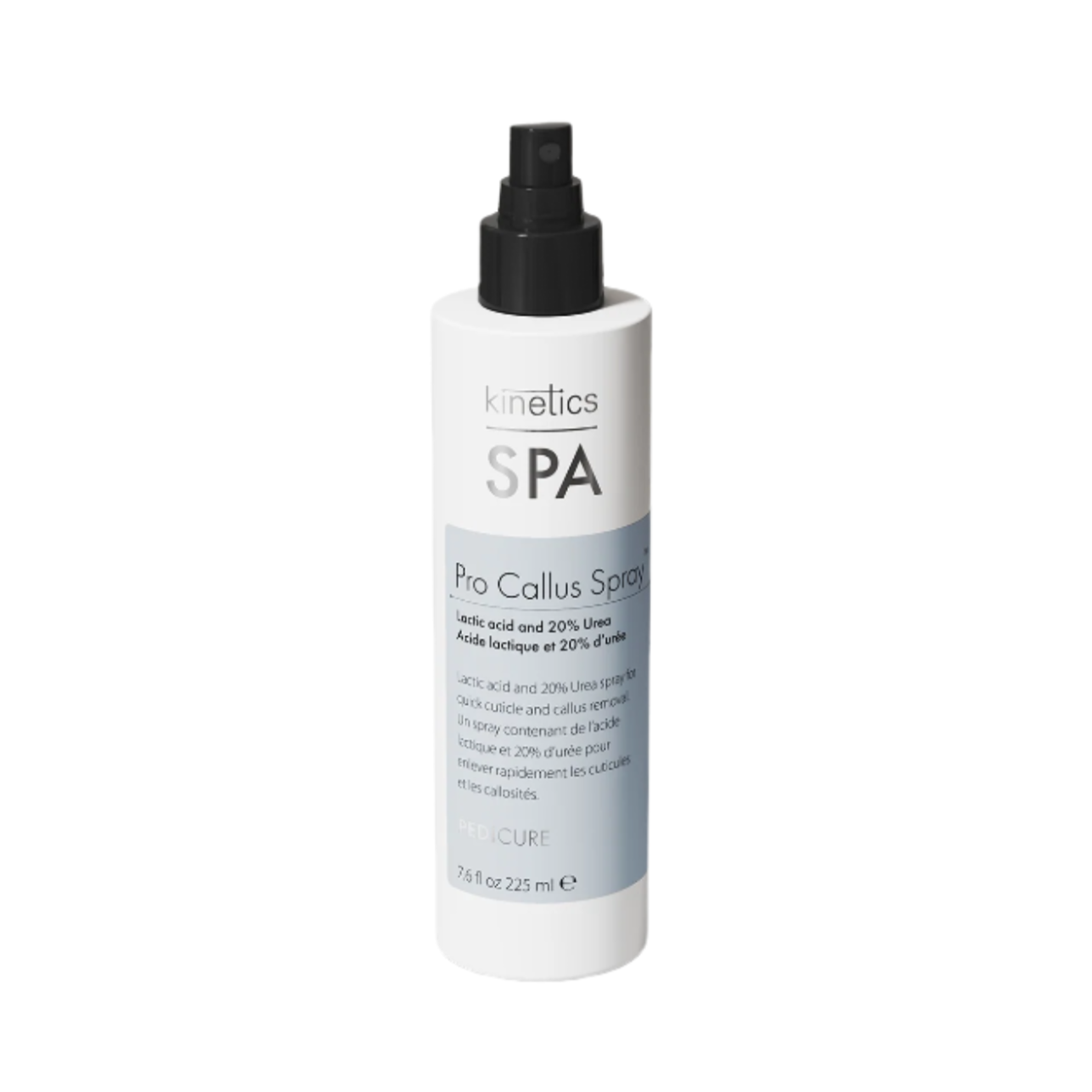Kinetics Pedicure SPA Pro Callus Spray 225ml – Hornhauteinweicher mit 20% Urea & Milchsäure im praktischen Spray