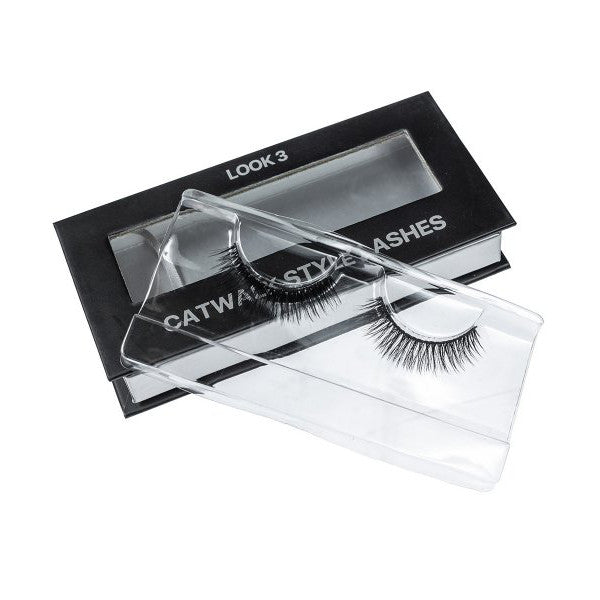 Eyelashes on tape Catwalk style, Look 3 (on black stripe) in cardboard box