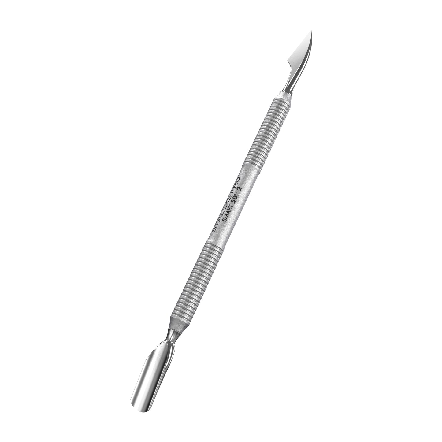 Maniküre-Spatel Staleks SMART 50 TYPE 2 — schmaler, abgerundeter Pusher und Nagelhautschaber