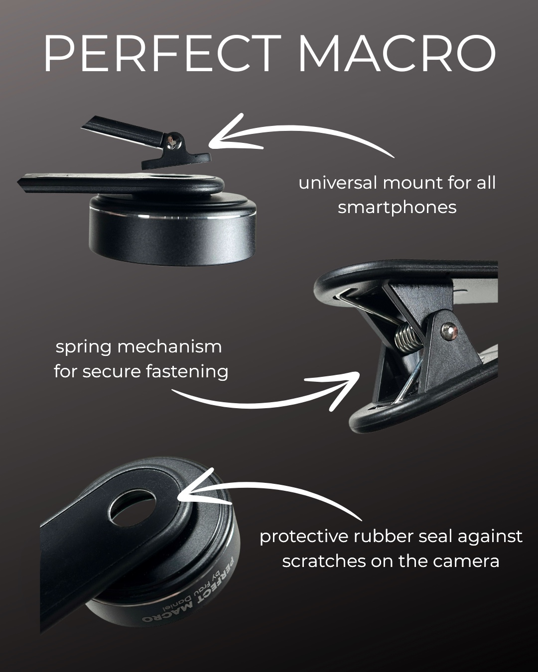 Makroobjektiv „Perfect Macro“ für Smartphone – Profi-Makrofotos für Nageldesign, Wimpern & Beauty-Content