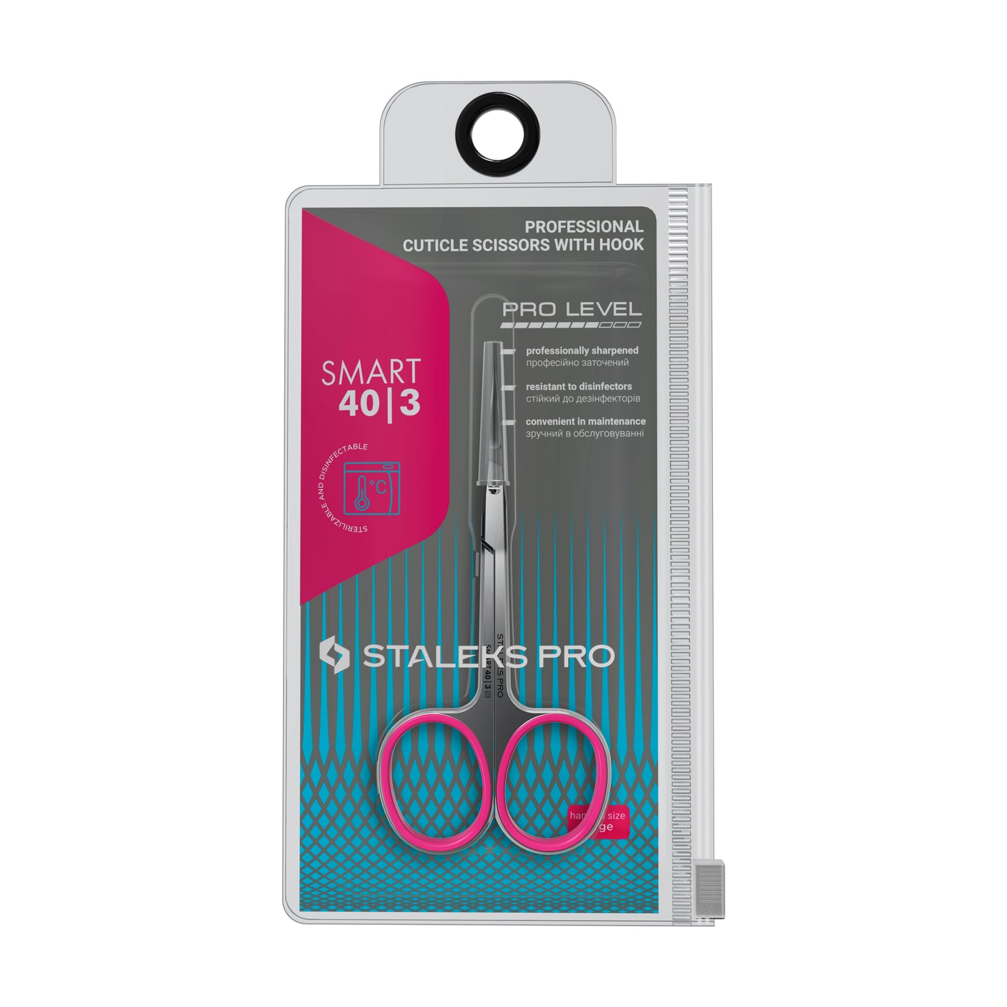 Professionelle Nagelhautschere STALEKS PRO SMART 40 Typ 3 – ergonomische Maniküre-Schere
