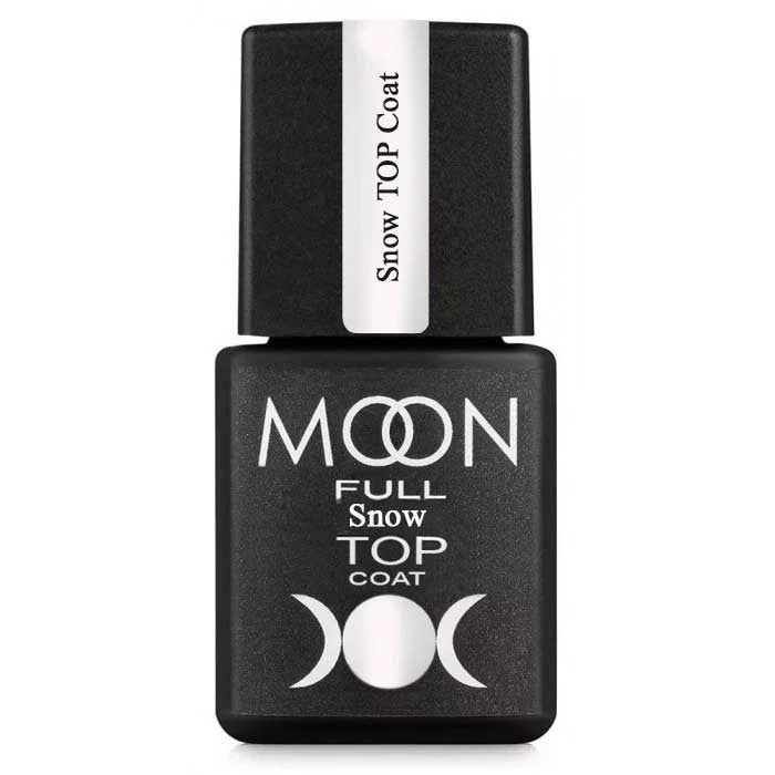 Moon Full Snow TOP Coat – transparente Finish‑Versiegelung mit Schnee‑Effekt, 8 ml