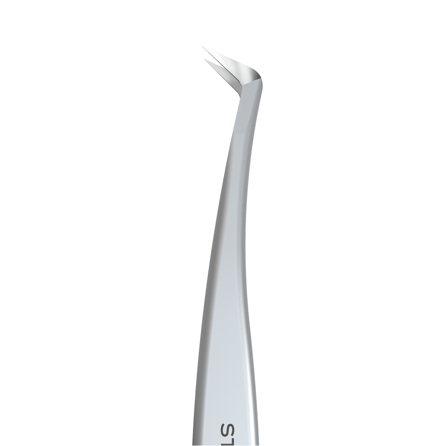 Professionelle Wimpernpinzette STALEKS PRO EXPERT 40 Typ 12 – gebogene „Boot“ 65° Pinzette aus AISI 420 Edelstahl für Volume‑Extensions