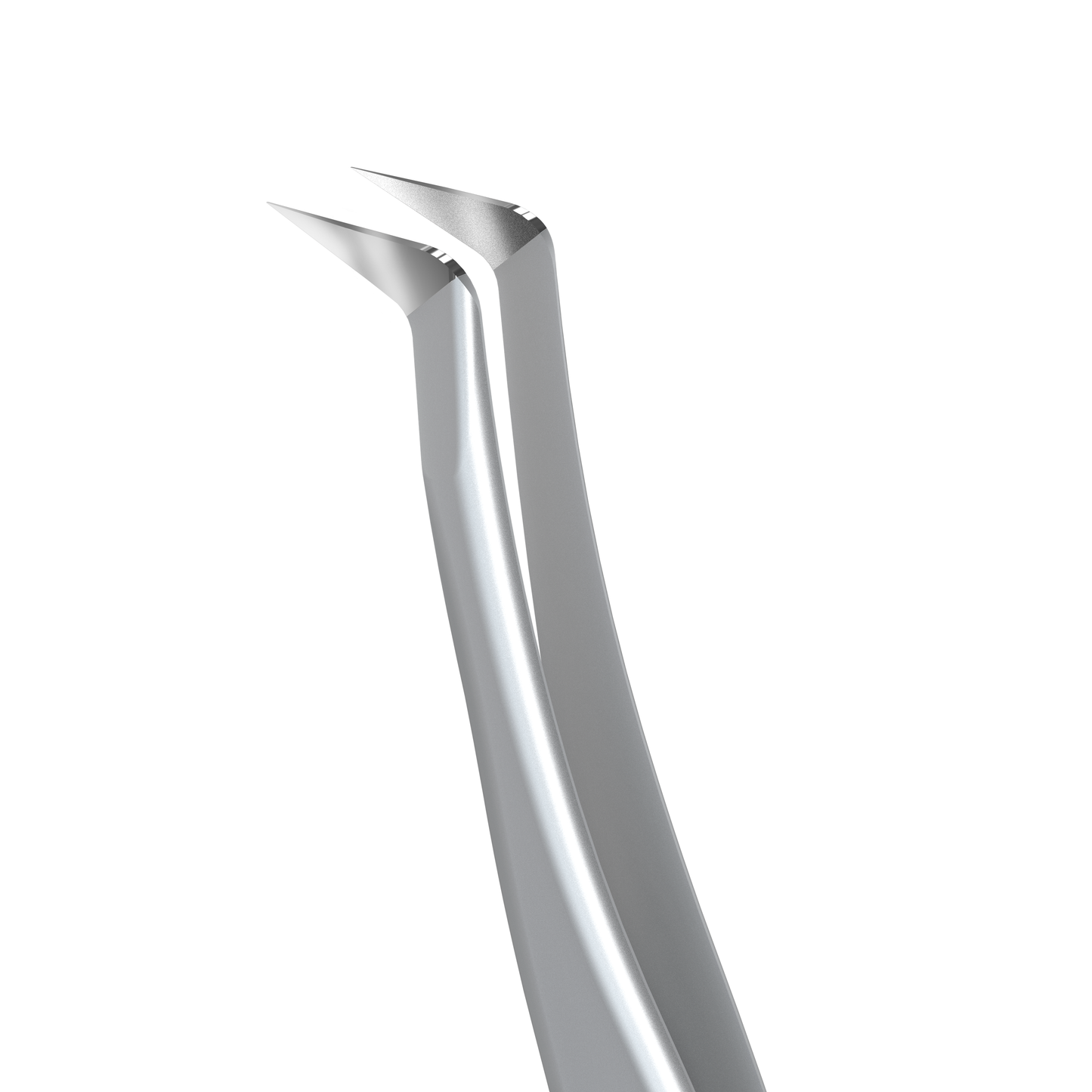 Professionelle Wimpernpinzette STALEKS PRO EXPERT 40 Typ 12 – gebogene „Boot“ 65° Pinzette aus AISI 420 Edelstahl für Volume‑Extensions