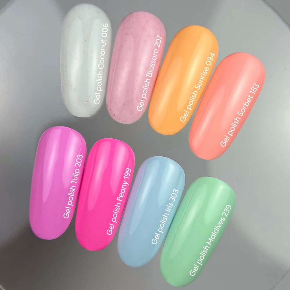 NAILSOFTHEDAY Gel polish Sorbet - нежно‑персиковый гель‑лак для ногтей, перекрывает в один слой, 10 мл