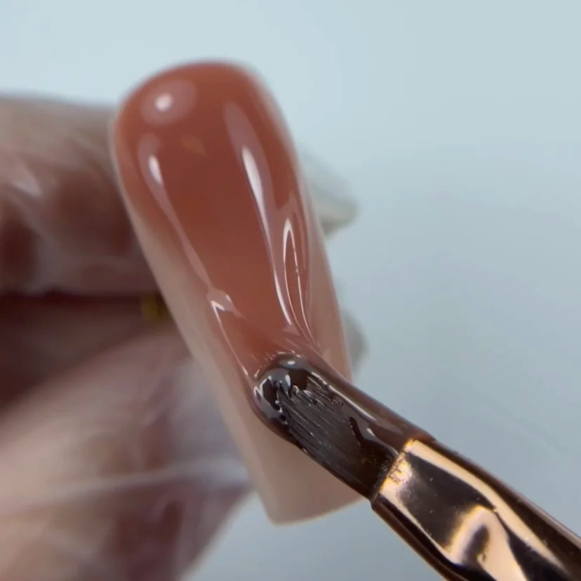 NAILSOFTHEDAY Premium gel 08 - nude/dark-caramel ultra-starkes Aufbaugel mit Selbstglättungsfunktion, 30ml