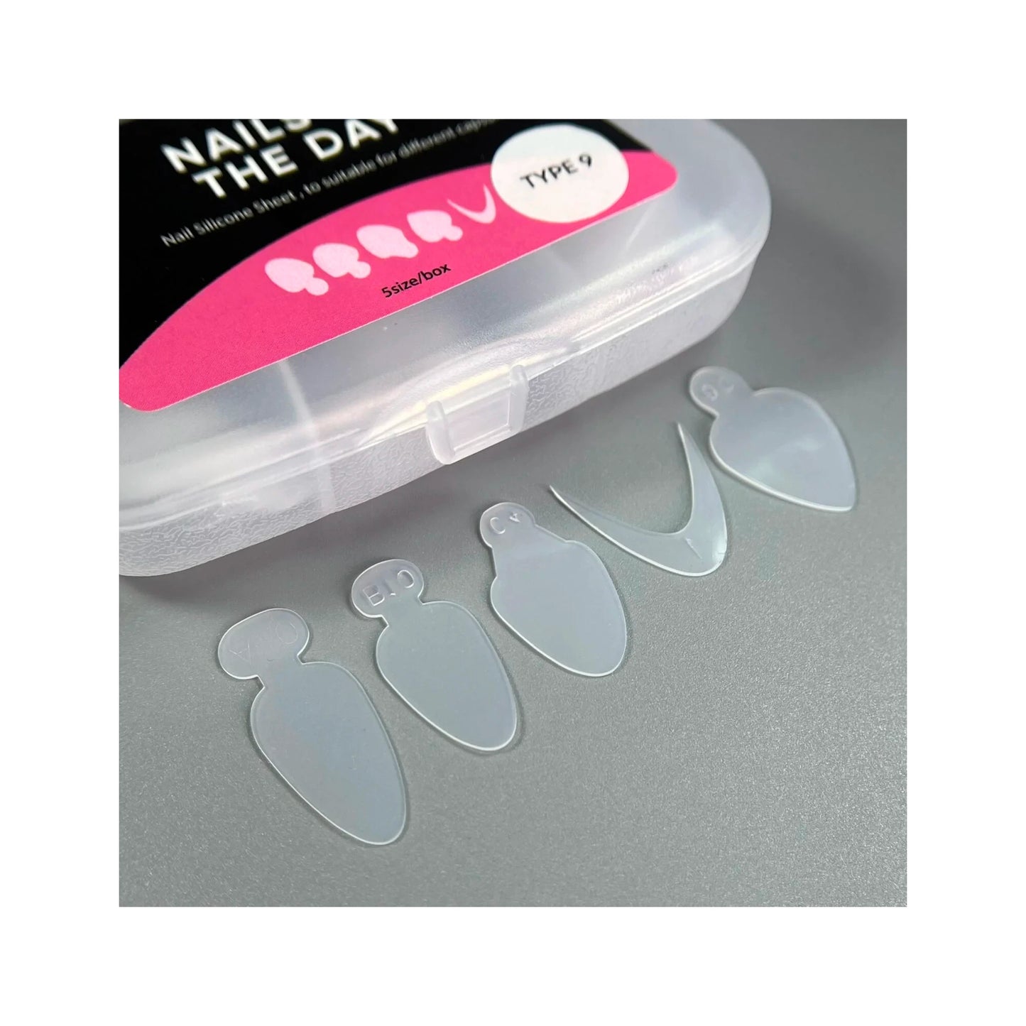 NAILSOFTHEDAY French tips guide (Type 9) - силиконовые трафареты для верхних форм, 60шт