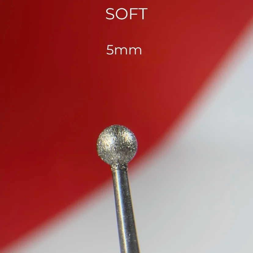 NAILSOFTHEDAY Diamantfräser „Kugel“ Rot 5×4,8 mm – Bit zur Nagelhaut- und Hautbehandlung