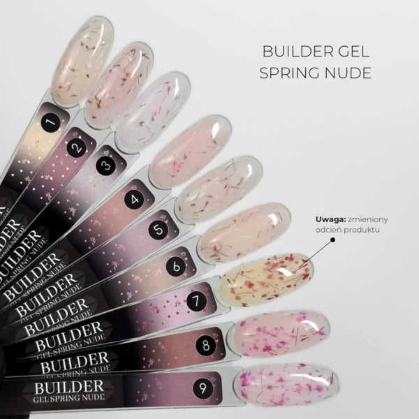 Crystal Professional Builder Gel Spring Nude №3 15 мл — полупрозрачный лиловый моделирующий гель с сухоцветами