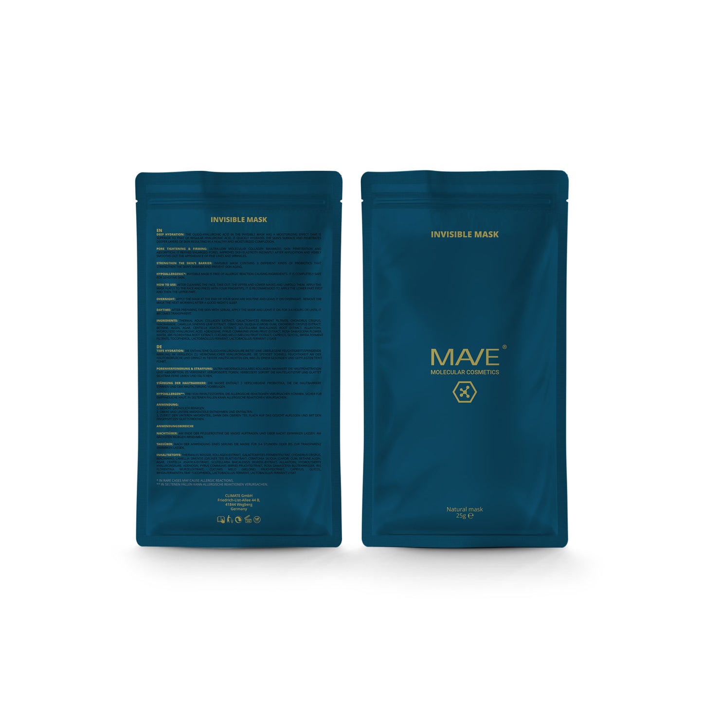 MAVE Invisible Mask 5 Stück – Tiefenfeuchtigkeit & Hautstraffung